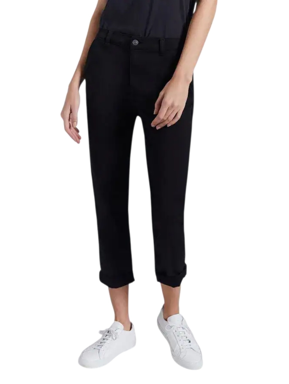 Current Elliott Confidant Black Cropped Pants Slim Stretch Trouser 27